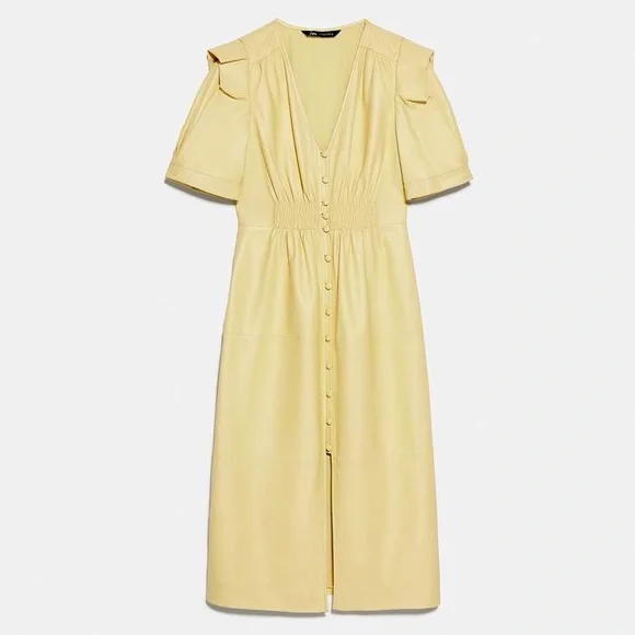 Zara Leather Midi dress - Picture 1 of 4